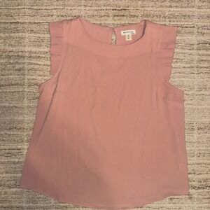 Excellent Condition Cap Ruffle Sleeve Key Hole Back Top Womens XL